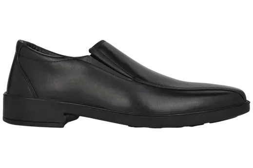 Esse Comfort Men's Leather Cushioned Bicycle Toe Slip-On - Black - view 4