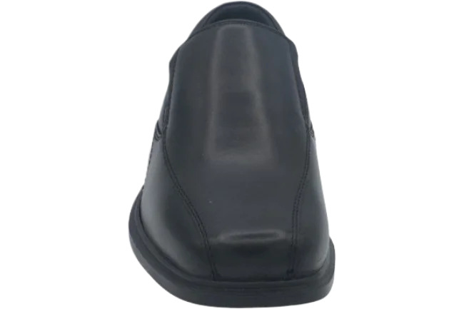 Benelaccio Boys' Leather Bicycle Toe Slip-On Dress Shoes - Black - view 4