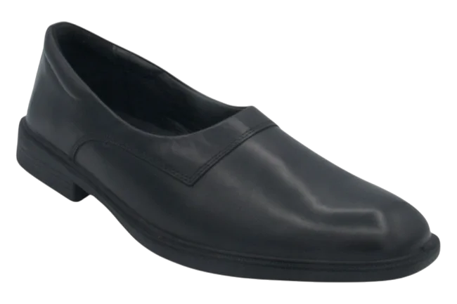 Wizfort Men's Leather Lightweight Chassidic Loafer - Black