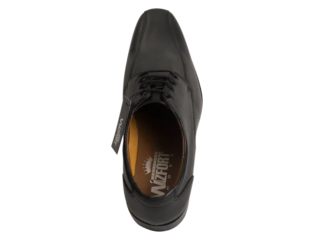 Wizfort Men's Premium Leather Sole Bicycle Toe Oxford - Black - view 6